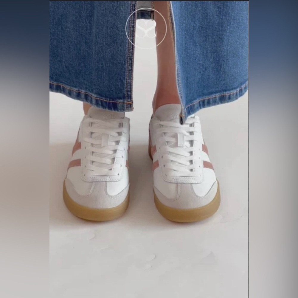 Gola Women’s Viper Leather Sneakers, Sz.6, White, Cameo, Dark Brown, Gum - Picture 3 of 16